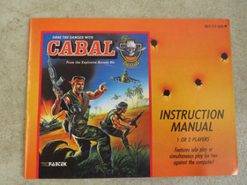 Nintendo NES Cabal Authentic Instruction Manual Booklet