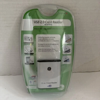 GE  HO97949 , 11-in-1 Card Reader  USB 2.0   ALL IN ONE ,COMPATIBLE CARDS (15CB3 - Image 1 of 2