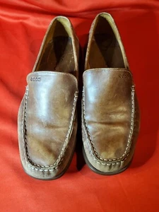 Ecco Herren Driving Halbschuh Slipper ohne Innensohle Gr. EU43 US 9 - Bild 1 von 8