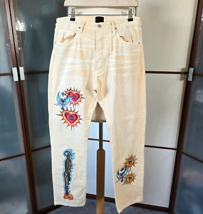 Pantalone donna Alchemista benedetto jeans stravagante stella luna W34 L 32 - Foto 1 di 12