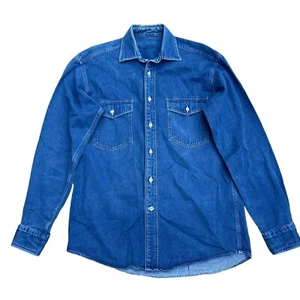 Vintage Austin Reed Denim Shirt Small Double Pocket Western - Picture 1 of 8