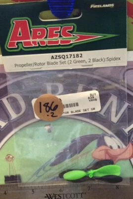 Ares AZSQ17182 Propeller/Rotor Blade(2Green,2Black):Spidex NewInPack🇺🇸USA Ship - Image 1 of 2