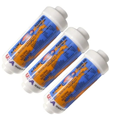 Omnipure K2350-BB Inline 4oz. KDF/GAC 6" x 2" Postfilter 1/4" Female Port Thread - Image 1 of 2