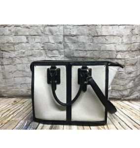 Aldo handbag Cream Black Hand Straps shoulder bag Crossbody Tote Large Purse - Picture 1 of 12