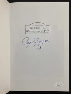 Roy Sievers Signed Book Baseball in Washington SCB Auto ROY 49 Inscription JSA - Picture 1 of 4