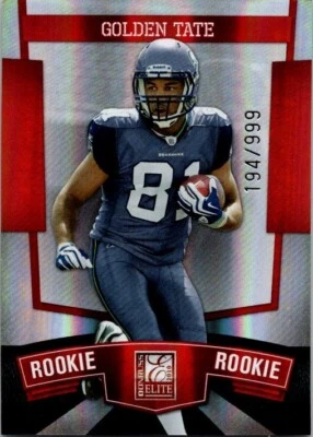 2010 Panini Donruss Elite Golden Tate Red /999 - Image 1 of 2