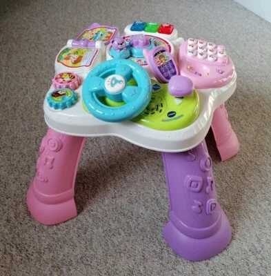 Vtech Abenteuer Spieltisch in Ovp neuwertig weiß lila pink funktioniert Top  - Bild 1 von 4