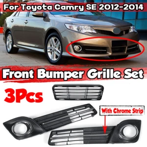 For Toyota Camry SE 2012-2014 Front Bumper Grille Fog Light Lamp Cover Bezel Set - Picture 1 of 9
