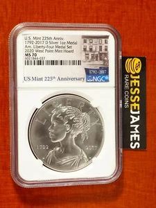 2017 D AMERICAN LIBERTY SILVER MEDAL NGC MS70 FROM 2020 WEST POINT MINT HOARD - Picture 1 of 2