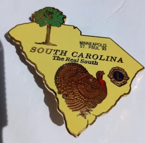 Prendedor 1993 Carolina del Sur The Real South Minneapolis St. Paul Turkey Lions Club - Imagen 1 de 1