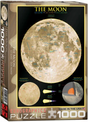 The Moon 1000 piece jigsaw puzzle 680mm x 480mm (pz) - Image 1 of 2