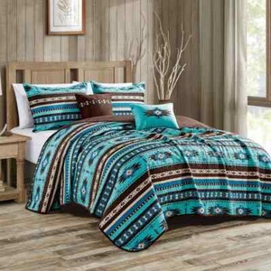 Southwest Türkis Azteken Quilt Set - Bild 1 von 7