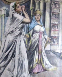 MARIA CALLAS PROTAGONIST OF ""THE VESTALE"" ON THE SCALE..La Domenica del corr..1954 - Picture 1 of 3