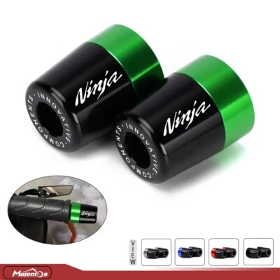 Handle Bar Ends Grips Plugs Caps For KAWASAKI Ninja 650 400 250 300 1000 1000SX - Image 1 of 4