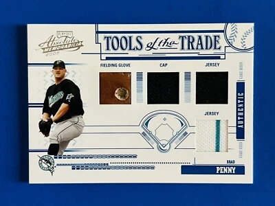 2005 Absolute Brad Penny Tools of the Trade Quad Material Card #TT-56; #d /25 - Image 1 of 2