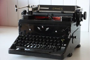 Rare Antique Black HERMES Desktop Typewriter -  SWISS MADE - Picture 1 of 21