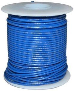100 Feet Blue 22 Gauge Solid Hook-Up Wire, Tinned Copper, PVC Insulation - Picture 1 of 2