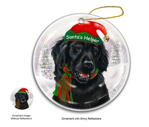 Weihnachtsmann Helfer Ornament - Flat-Coated Retriever 4102 - Bild 1 von 1