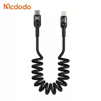 Mcdodo Coiled Retractable Type-C to iPhone 36w PD Fast Charge Data Cable 1.8m - Image 1 of 4