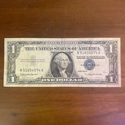 1957 B Silver Certificate Dollar Bill - Image 1 of 2