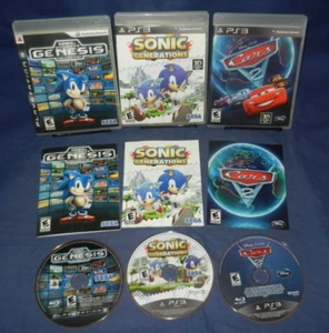 PS3; Cars 2, Sonic Generations, Sonic's Ult Genesis Collection, mit Herren, Discs LN - Bild 1 von 4