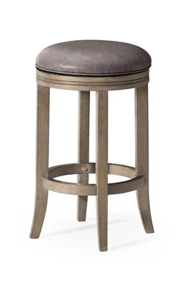 Maven Lane Counter Stool, Reclaimed Oak Finish w/ Ronan Vegan Leather - Image 1 of 2