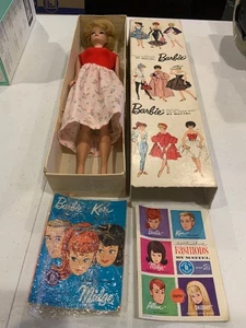 Vintage Mattel Platinum Bubblecut Barbie im roten Badeanzug mit Karton #850 - Bild 1 von 8