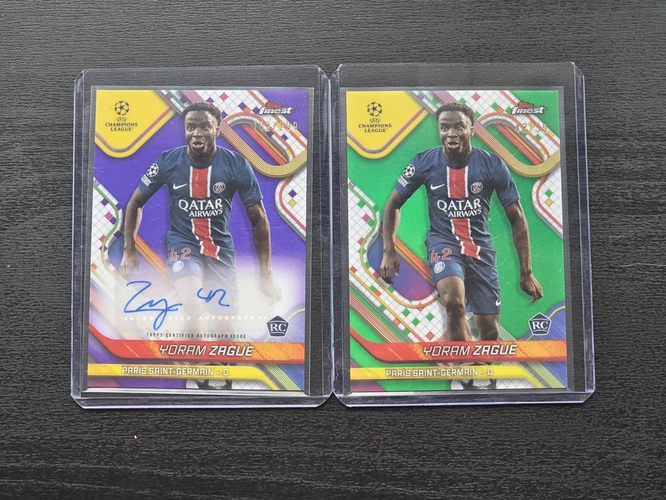 Zague Auto Purple green /299  2025 Topps Finest UEFA LOT PSG - Bild 1 von 1