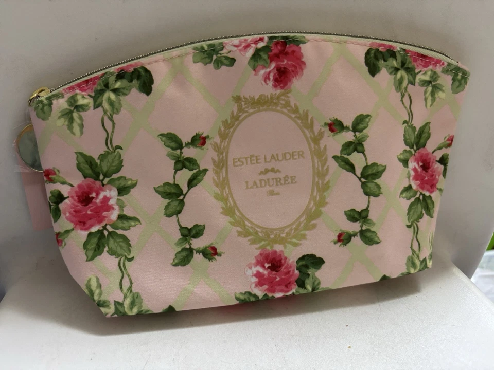ESTÉE LAUDER Estee Lauder Cosmetic Bag Beauty Bag Make Up Bag Brand New Pink with gold zip