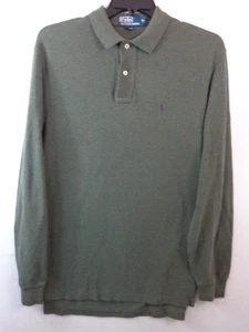 Camisa Polo de Ralph Lauren Para Hombre M Verde Polo Manga Larga Púrpura Poni - Imagen 1 de 13