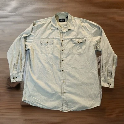 Redhead Long Sleeve Button Up Safari Shirt Men's XL Tall Double Pocket Khaki VTG - Image 1 of 4