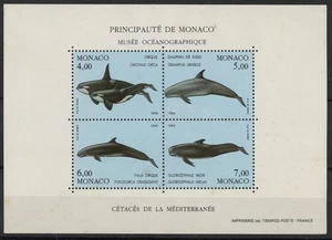 [38] Monaco 1994 Whales good sheet very fine MNH - Picture 1 of 1