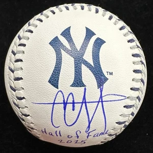 CC Sabathia Hall Of Fame 2025 Signed Yankees Team Stitched Logo Baseball JSA - Picture 1 of 3