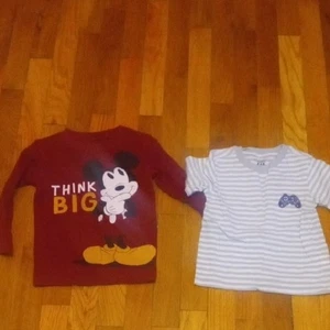 Disney Kids Mickey Mouse Red thermal and short sleeve boys 3t - Picture 1 of 3