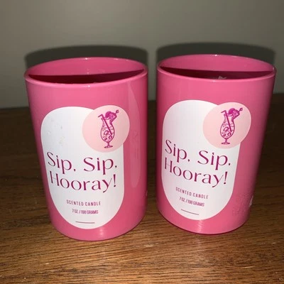 2-Sonoma 7oz “Watermelon Spritzer” Scented Jar Candles "Sip Sip Hooray!" Party — 第 1/3 张图片