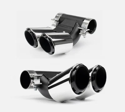 Chrome Rear Exhaust Tip Muffler Tail Pipe For Porsche 718 Boxster Cayman 2017-25 - Image 1 of 4