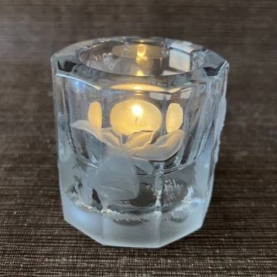 Studio Nova Votive Candle Holder "Festive Deer" Heavy Glass, Christmas - Image 1 of 4