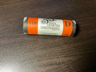 2008 -D U.S. Mint State Quarter roll -Oklahoma - Image 1 of 2