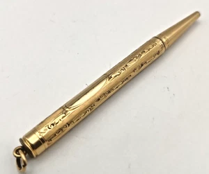 REVISTA MABIE TODD DE COLECCIÓN EE. UU. LÁPIZ MECÁNICO RELLENO DE ORO GRABADO MARCADO c1912 g - Imagen 1 de 6
