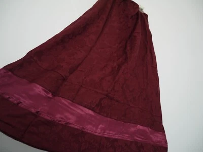 Nueva Falda April Cornell Rojo Vino Marrón Rosa De Colección Romántica Línea A Nueva con Etiquetas M Mediana Foto 1 de 4