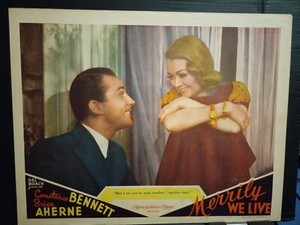 Lobby Card 1938 MERRILY WE LIVE Constance Bennett Brian Aherne best CU MGM