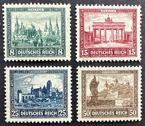 Deutschland 1930 Sc# B34-B37 4er Set postfrisch Halbpostmarken Architektur - Bild 1 von 2