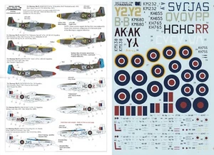 XTRADECAL 1/48 P-51D Mustang Mk.IV 3 Sqn 19 Sqn 213 Sqn 442 Sqn (RAF/RAAF/RCAF) - Picture 1 of 9