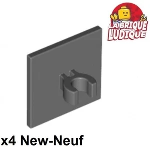 Lego 4x Road sign panneau 2x2 carré square o clip pince gris foncé 15210 NEUF - Imagen 1 de 1