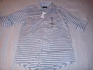 The Children's Place Boys Long Sleeve Button Up White & Black Size Large (10-12) - Picture 1 of 3