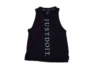 Nike Dri Fit maglia running top canotta nera racer back taglia Small - Foto 1 di 6
