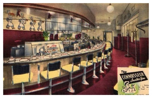 WICHITA KANSAS THE CONNOISSEUR RESTAURANT VINTAGE LINEN  POSTCARD - Picture 1 of 2