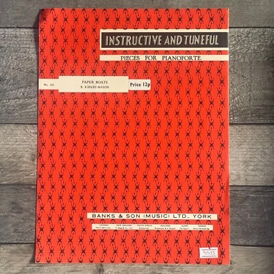 Instructive & Tuneful Pieces For Piano Paper Boats No.145 Banks & Son  - Image 1 of 4