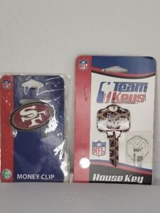 San Francisco 49ers NFL Money Clip and Blank House Key Kiwi NEW VINTAGE