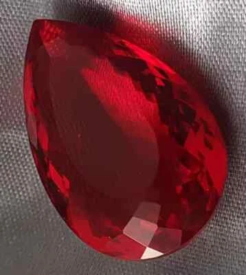 1000 quilates de pedra preciosa solta topázio vermelho natural formato de pera certificado brasileiro + presente - Imagem 1 de 4